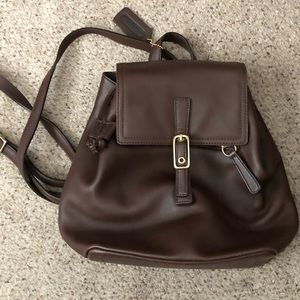 Small brown coach back pack